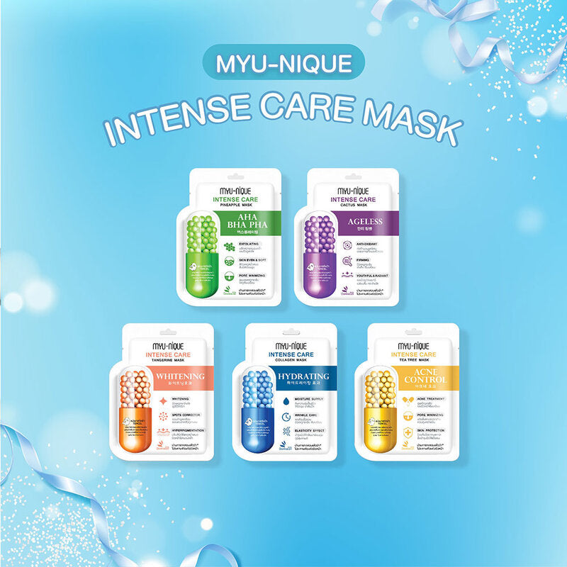 MYU-NIQUE Intense Care Tangerine Mask Pack of 20 25g