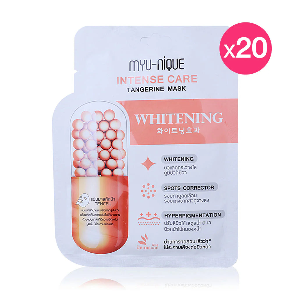 MYU-NIQUE Intense Care Tangerine Mask Pack of 20 25g