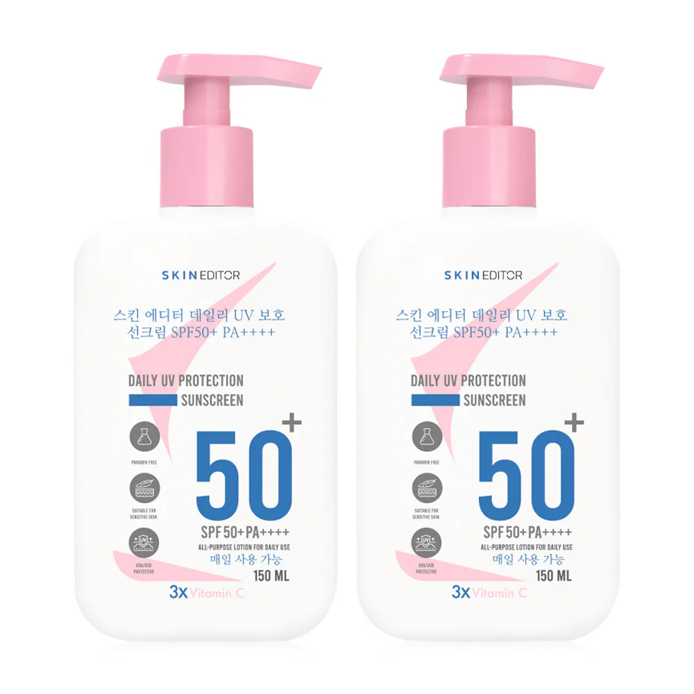 Skin Editor Sunscreen Body Cream SPF 50 PA++++ 150ml x 2pcs