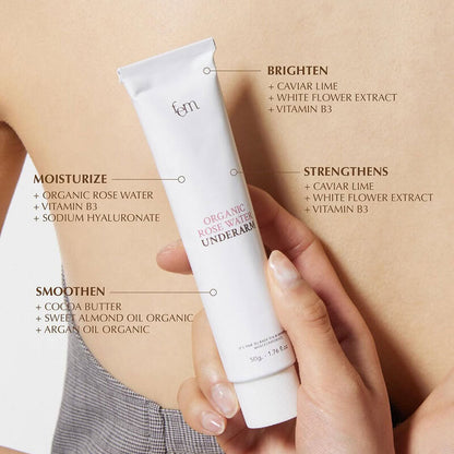 FEM Organic Rose Water Underarm 50g