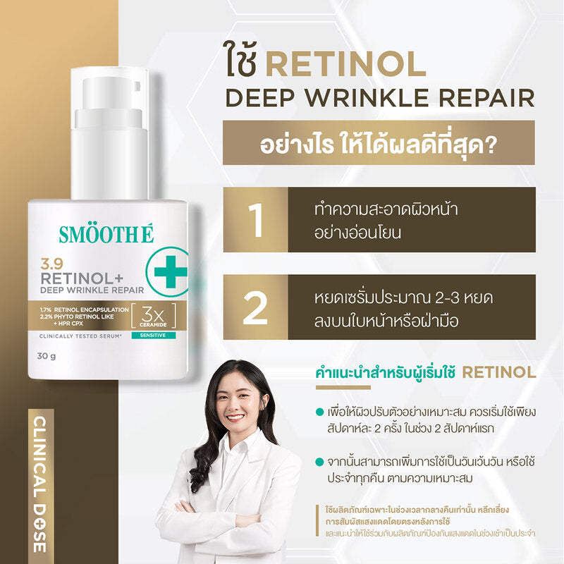 Smooth E Retinol Plus Deep Wrinkle Repair Serum 13g