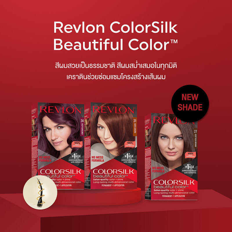 Revlon Colorsilk Beautiful Color Hair Dye 130ml #31 Dark Auburn