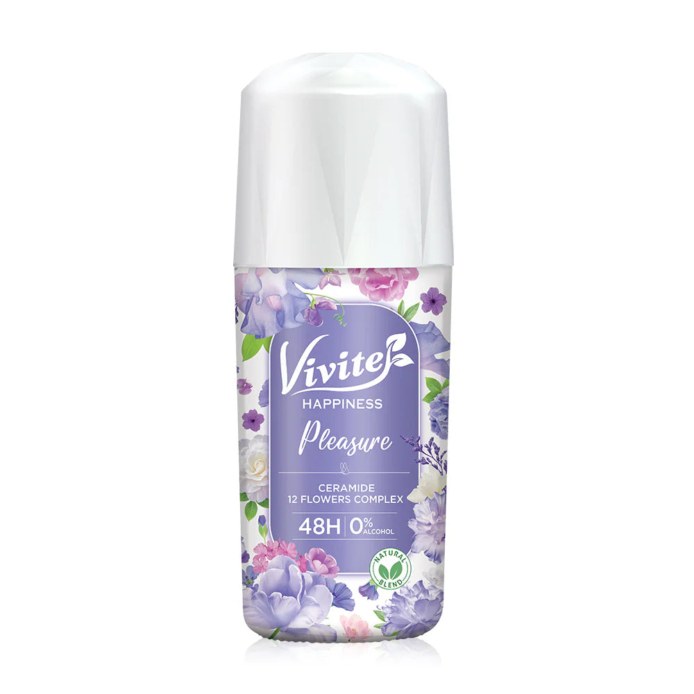Vivite Happiness Pleasure Floral Whitening Roll On 40ml #Violet
