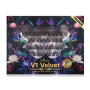 Éclate False Eyelashes 60pcs #V1 Velvet False Eyelashes with Self-Adhesive (Black Glue Strip) A-Clat