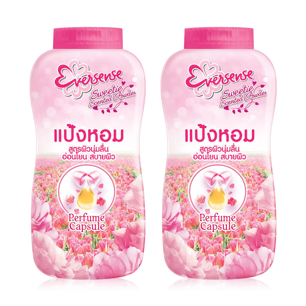 Eversense Sweet Scented Talcum Pink 180g X 2pcs