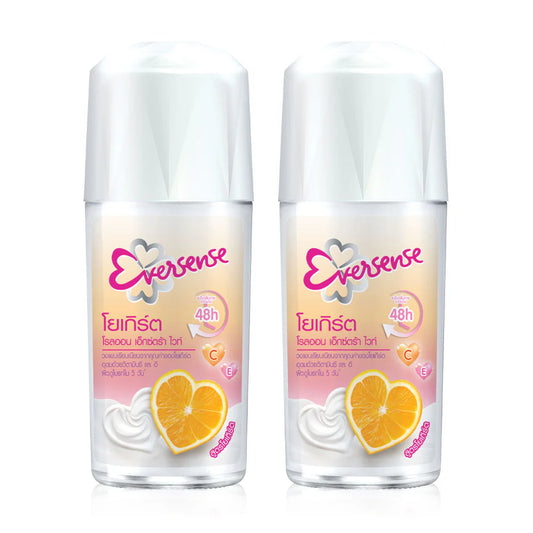 Eversense Yogurt Roll On Extra White Vit C & E 45ml x 2pcs