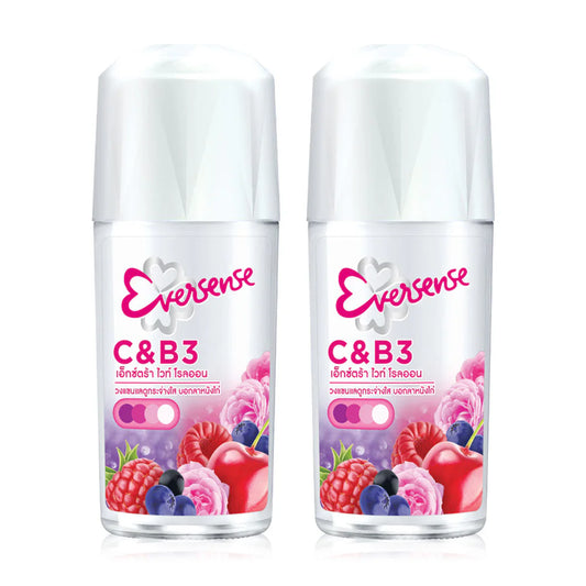 Eversense Super Fruit Roll On Extra White Mixed Berry 45ml x 2pcs
