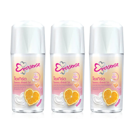 Eversense Yogurt Roll On Extra White Vit C & E 45ml x 3pcs