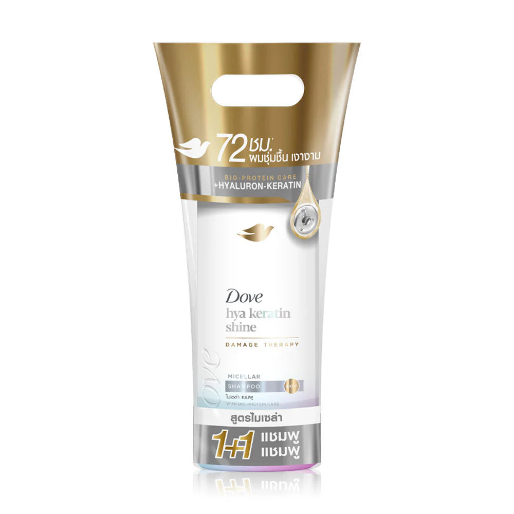 Dove Hya Keratin Shine Micellar Shampoo 360ml x 2pcs