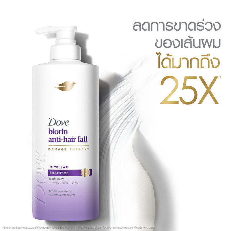 Dove Biotin Anti-Hair Fall Micellar Shampoo 360ml x 2pcs