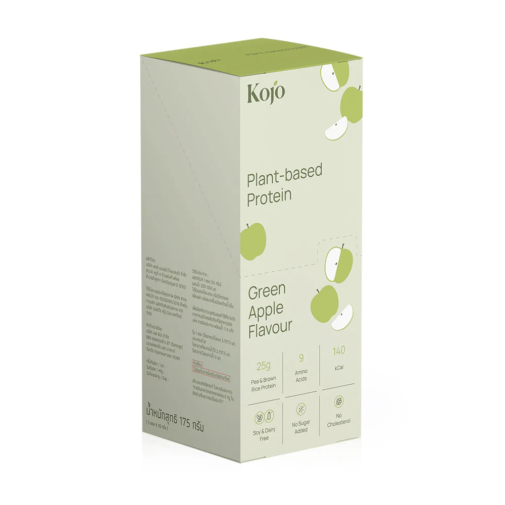 KOJO Plant Based Protein 35g x 5 Sachets #Green Apple Flavour