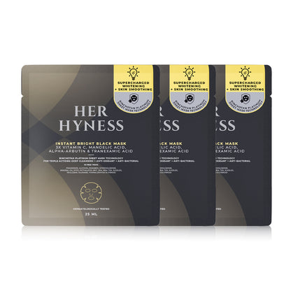 HER HYNESS Instant Bright Black Mask 25ml x 3pcs