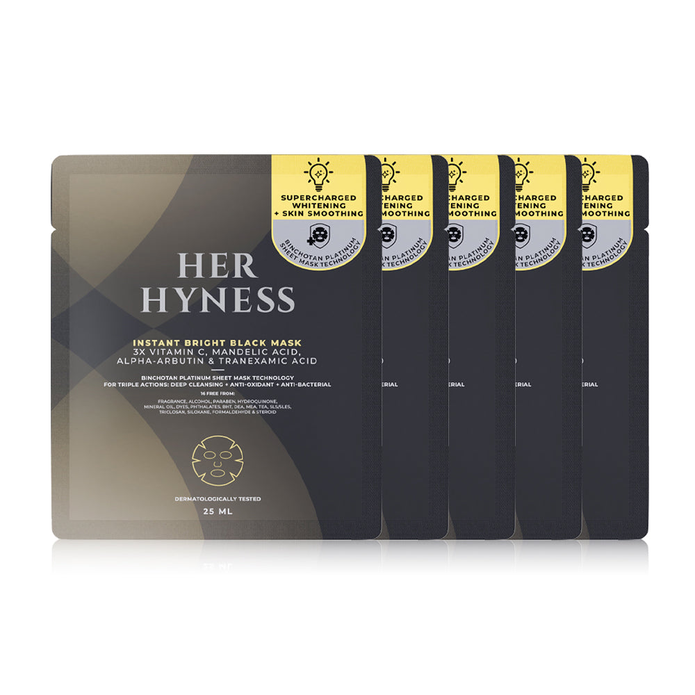 HER HYNESS Instant Bright Black Mask 25ml x 5pcs