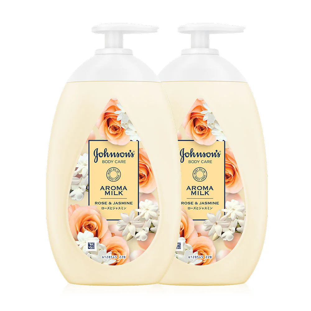 Johnsons Body Care Aroma Milk Rose & Jasmine Body Lotion 500ml x 2pcs
