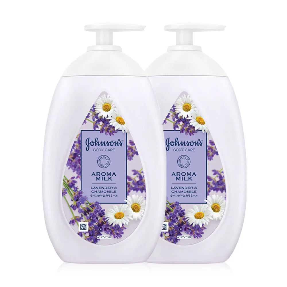 Johnsons Body Care Aroma Milk Lavender & Chamomile Body Lotion 500ml x 2pcs