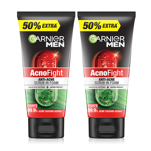Garnier Men Acnofight Anti-Acne Scrub in Foam 150ml x 2pcs