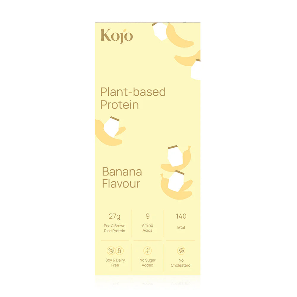 KOJO Plant Based Protein Banana Milk Flavor 35g x 5 Sachets #Banana Flavour