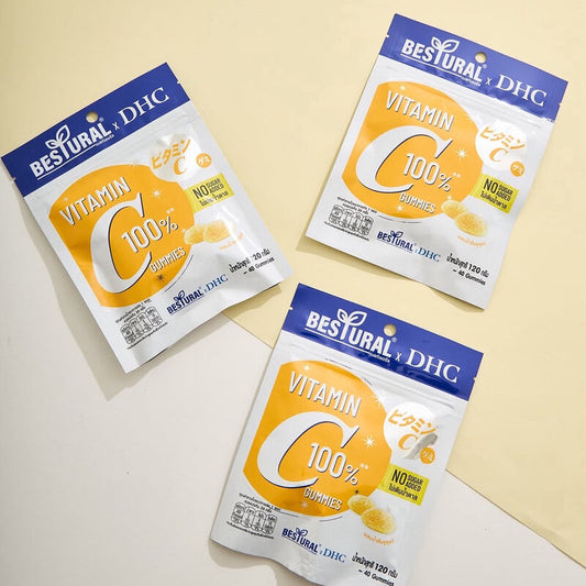 DHC x Bestural Vitamin C Gummies - Yuzu No Sugar Added 20 Days [40 Gummies]