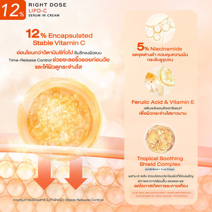 Cute Press Right Dose Lipo-C Serum In Cream 15ml #RightDose