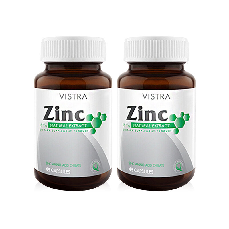 VISTRA Zinc 15mg 45 Capsules x 2pcs Dietary Supplement