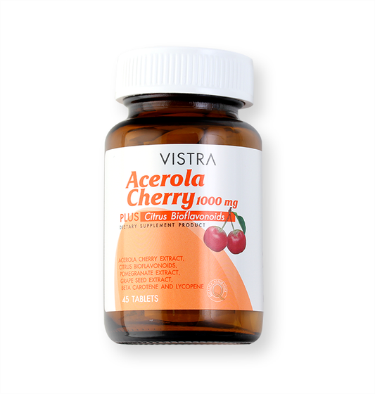 Vistra Acerola Cherry 1000mg PLUS Citrus Bioflavonoids 45 Tablets