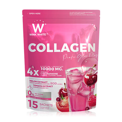 WinkWhite Collagen Pink Glow Plus 12g x 15 Sachets
