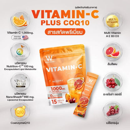 WinkWhite Vitamin-C Coenzyme Q10 1000mg Dietary Supplement 12g x 15 Sachets