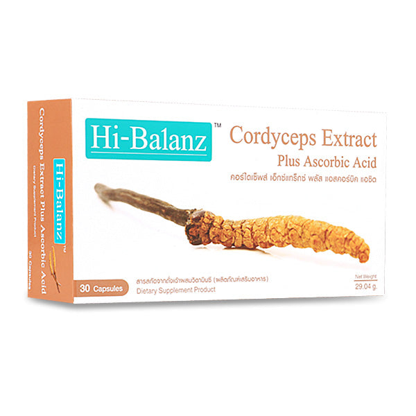 Hi-Balanz Cordyceps Extract Plus Ascorbic Acid Dietary Supplement 30 Capsules