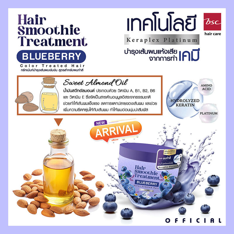BSC Hair Care Hair Smoothie Treament Blueberry Hair Treatment 400g