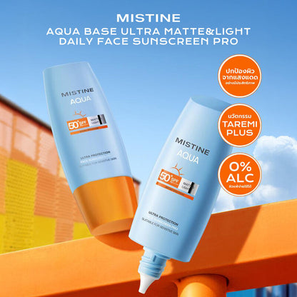 MISTINE Aqua Base Ultra Matte&Light Daily Face Sunscreen Pro SPF50+ PA++++ 90ml
