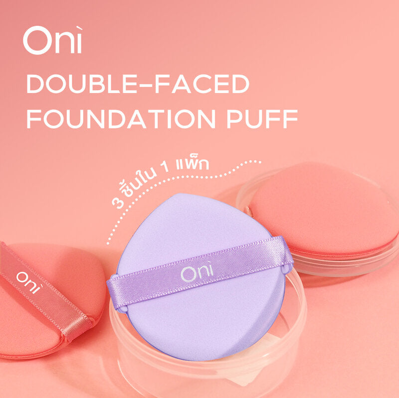 Oni Double-Faced Foundation Puff 3pcs