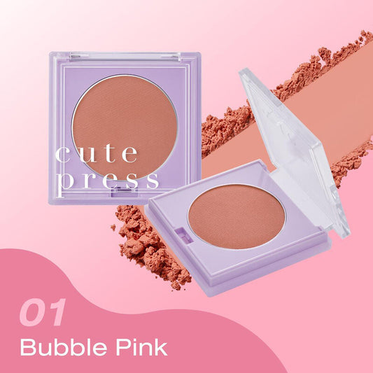 Cute Press Nonstop Beauty 8 Hr Soft Blush 3.5g #01 Bubble Pink