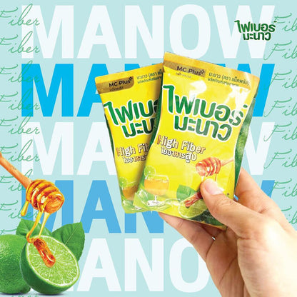 Posh Medica Fiber Manow Lemon Fiber Dietary Supplement 18g x 6 Sachets