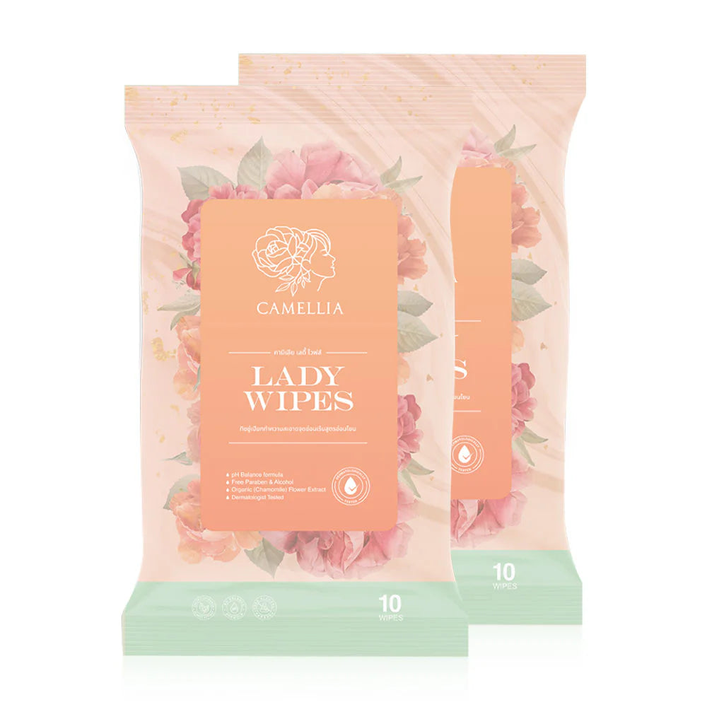 CAMELLIA Lady Wipes 10 Sheets x 2pcs