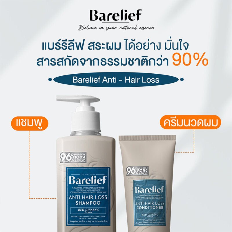 Barelief Red Ginseng Anti-Hair Loss Shampoo 250ml