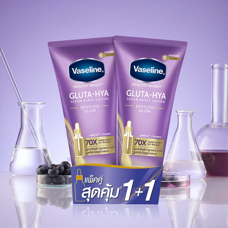 Vaseline Gluta-Hya Serum Burst Lotion Spotless Glow 290ml x 2pcs
