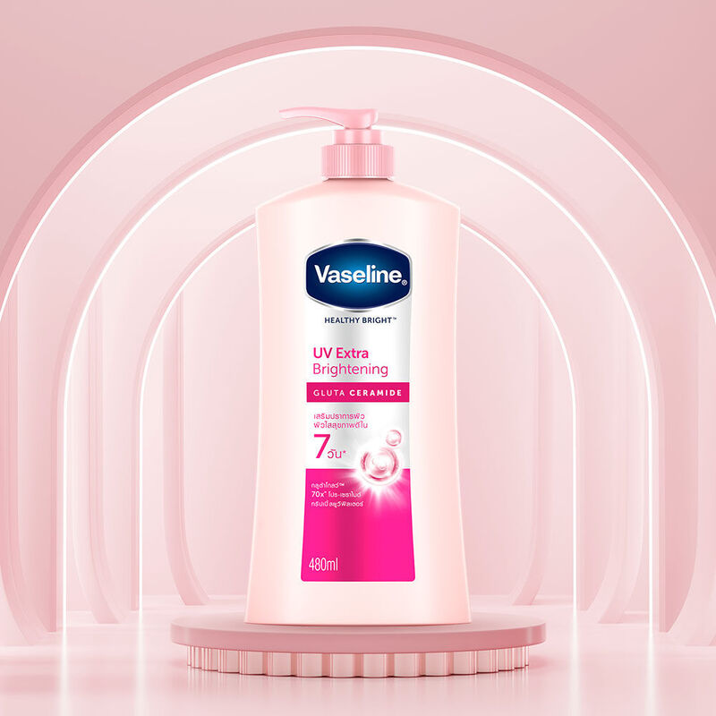 Vaseline Healthy Bright Lotion UV Extra Brightening Gluta Ceramide Body Lotion 480ml