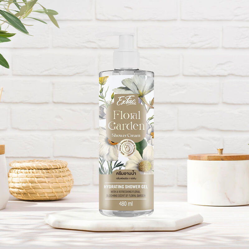EXFAC Floral Garden Scent Shower Cream 480ml x 2pcs