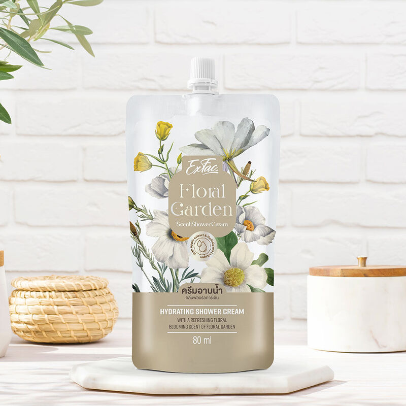 EXFAC Floral Garden Shower Cream 80ml x 6pcs