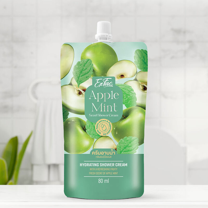 EXFAC Apple Mint Scent Shower Cream 80ml x 6pcs
