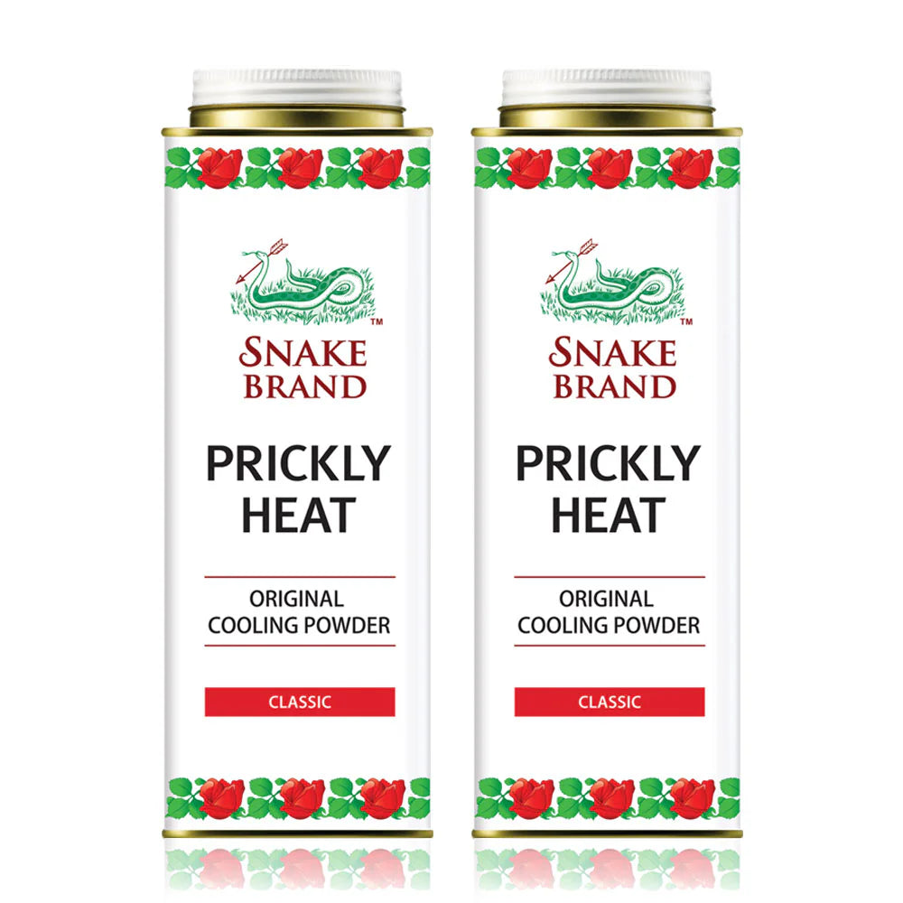 Snake Brand Prickly Heat Original Cooling Powder 280g x 2pcs #Classic