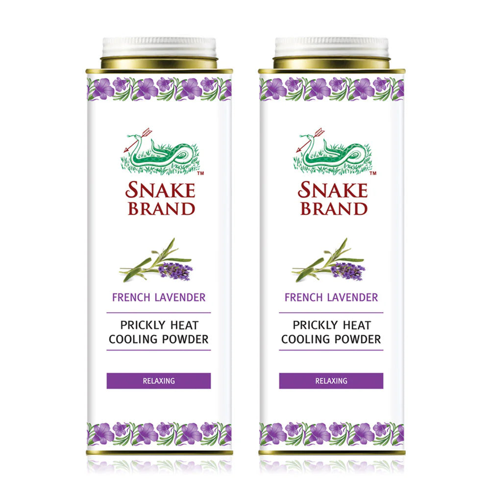 Snake Brand French Lavender Prickly Heat Cooling Powder 280g x 2pcs #Relaxing