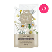 EXFAC Floral Garden Scent Shower Cream Refill 400ml x 3pcs
