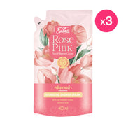 EXFAC Rose Pink Scent Shower Cream Refill 400ml x 3pcs