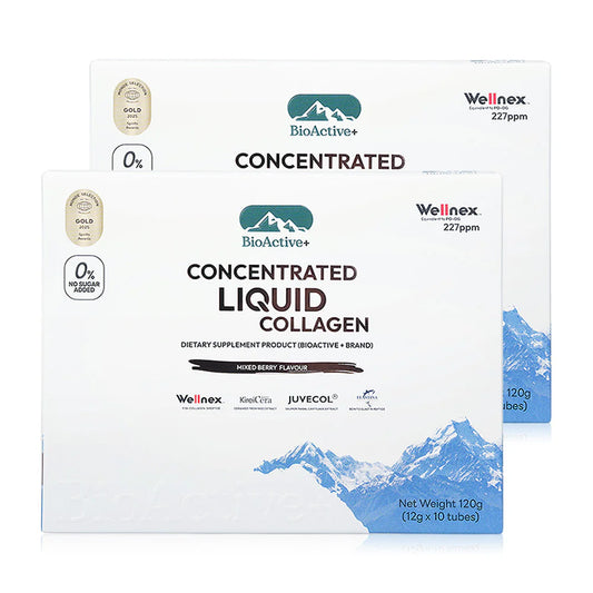 Bioactive Plus Bioactive+ Concentrated Liquid Collagen Mixed Berry Flavour 10 Tubes x 2 Boxes