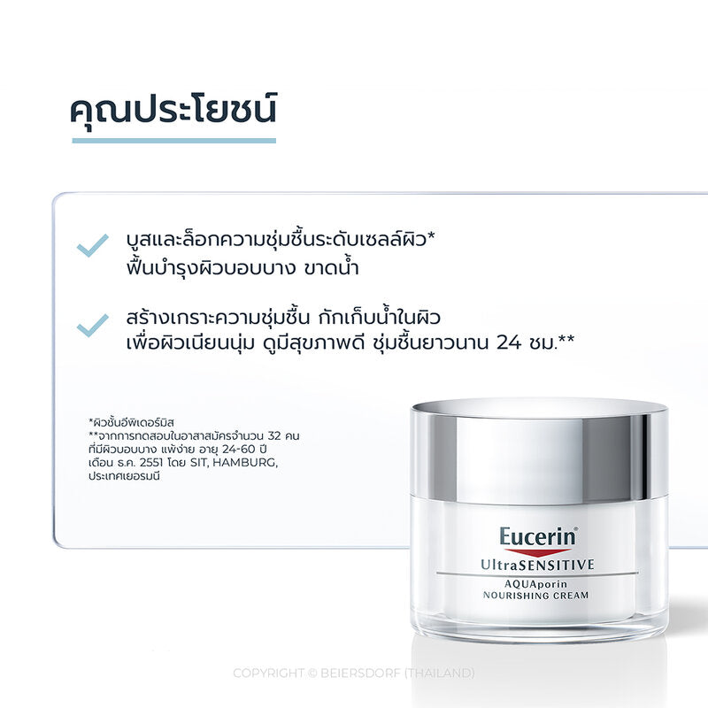 Eucerin UltraSensitive Aquaporin Cream 50ml