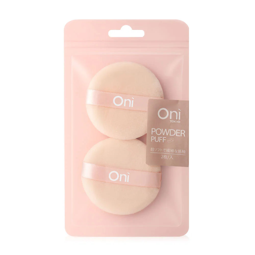 Oni Round Powder Puff 2pcs - #Peach Pink