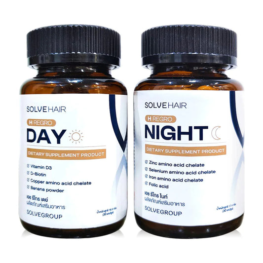 Solve Hair H Regro Day 30 Capsules & Night 30 Capsules