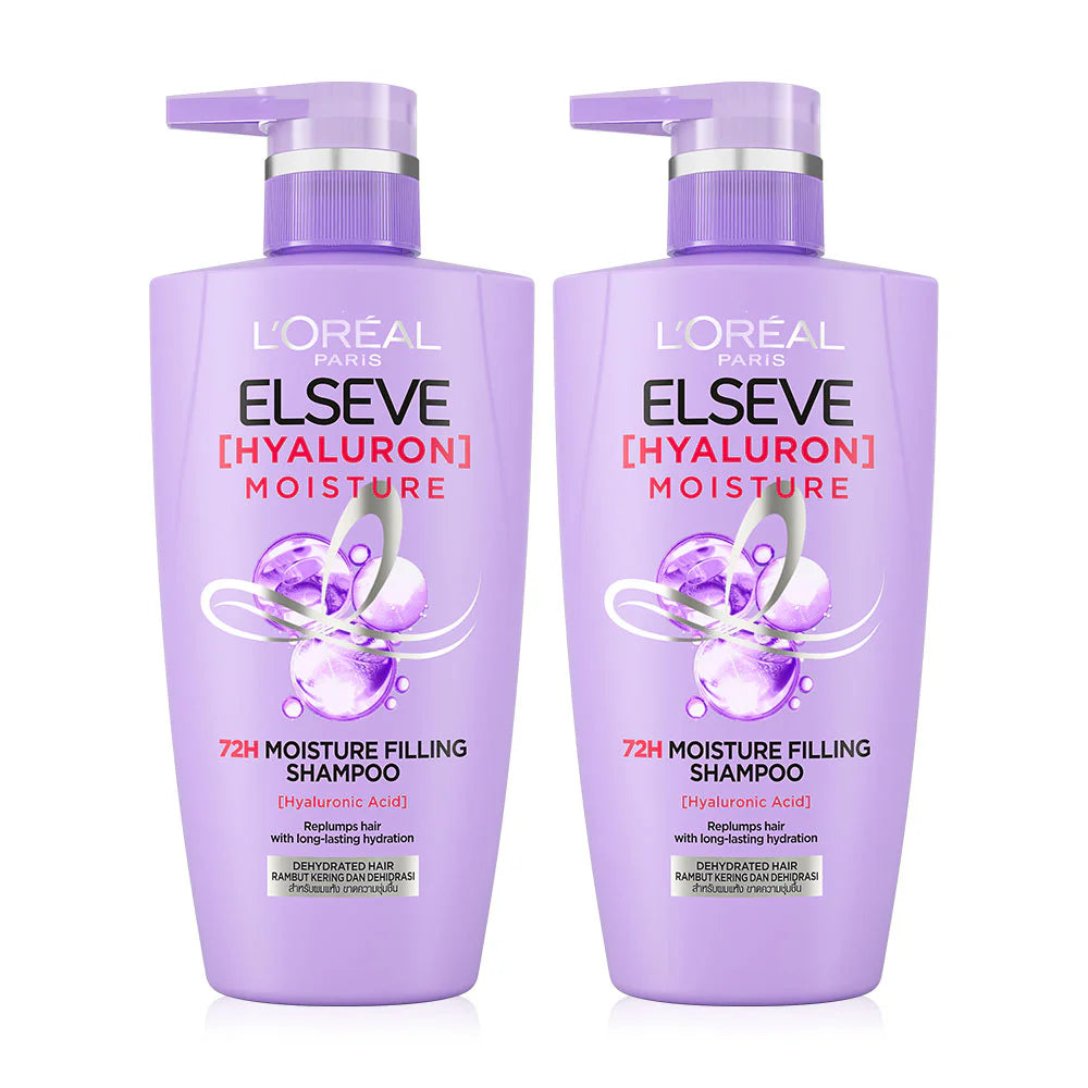 L'Oreal Paris Elseve Hyaluron Moisture 72H Filling Shampoo 410ml x 2pcs