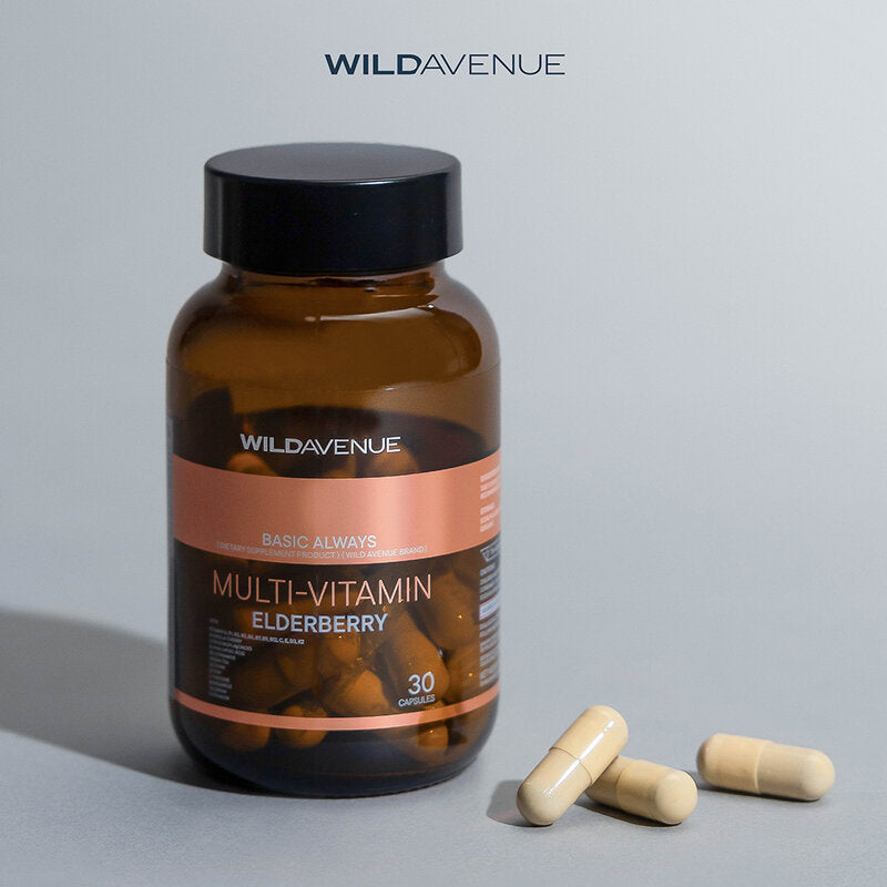 Wild Avenue Basic Always Multi-Vitamin Elderberry 30 Capsules